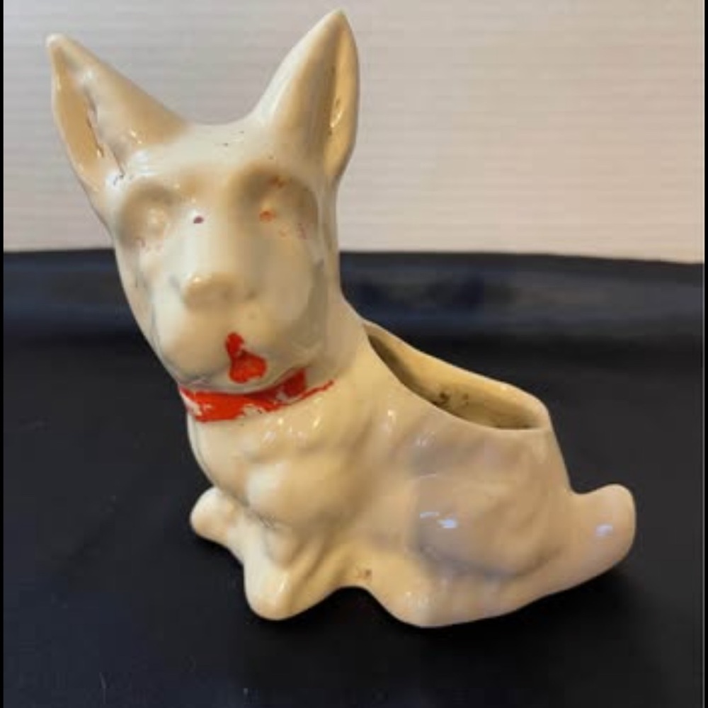 Vintage Westie Dog Planter